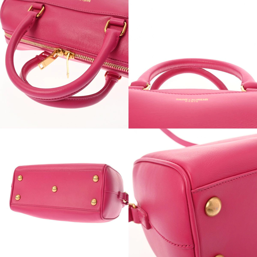 SAINT LAURENT Baby Duffle Shoulder Bag Pink Leather - Picture 5 of 9